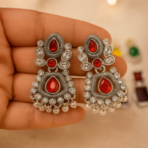 Red Pearl Earrings