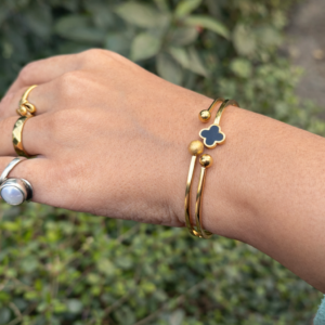 Anti Tarnish Black Charm Bracelet