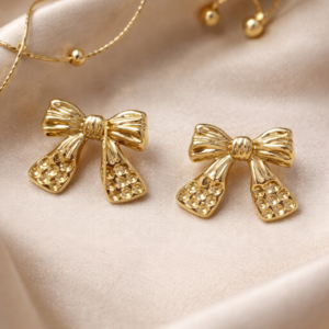 Anti Tarnish Bow Stud Earrings