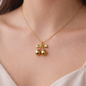 Anti Tarnish Cherry Pendant