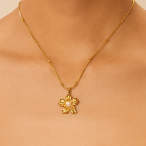 Anti Tarnish Flower Pendant