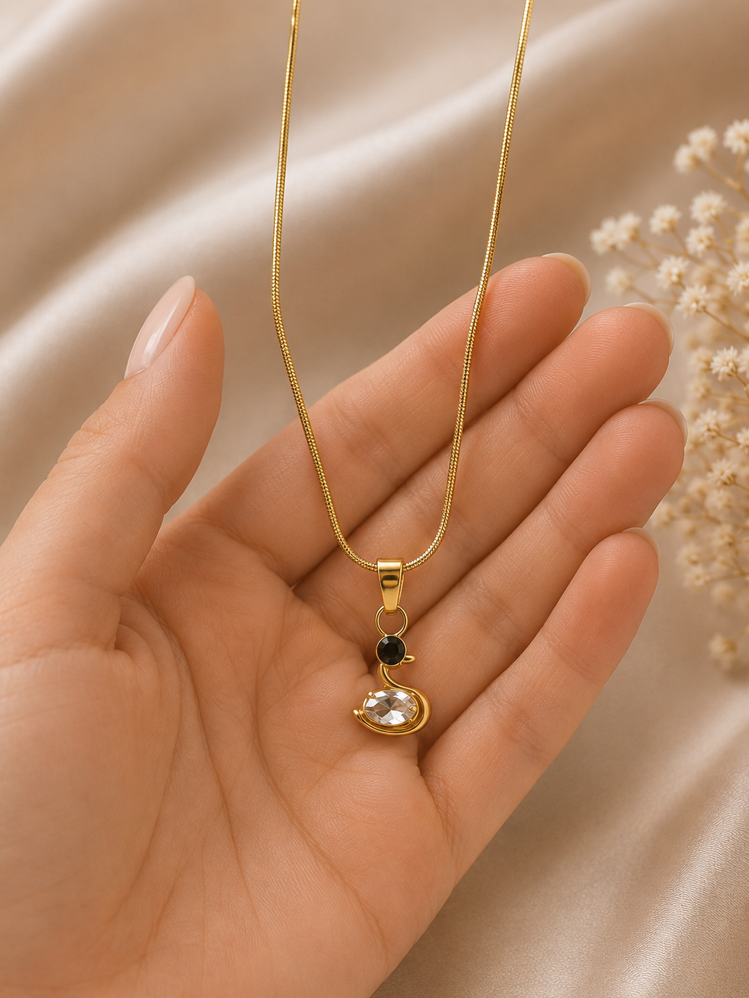 Black Swan Crystal Pendant