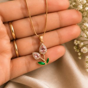 Pink Tulip Neckpiece