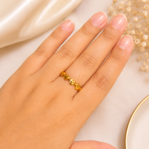Minimal Heart Adjustable Ring